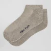 Grey stretch cotton low-cut socks