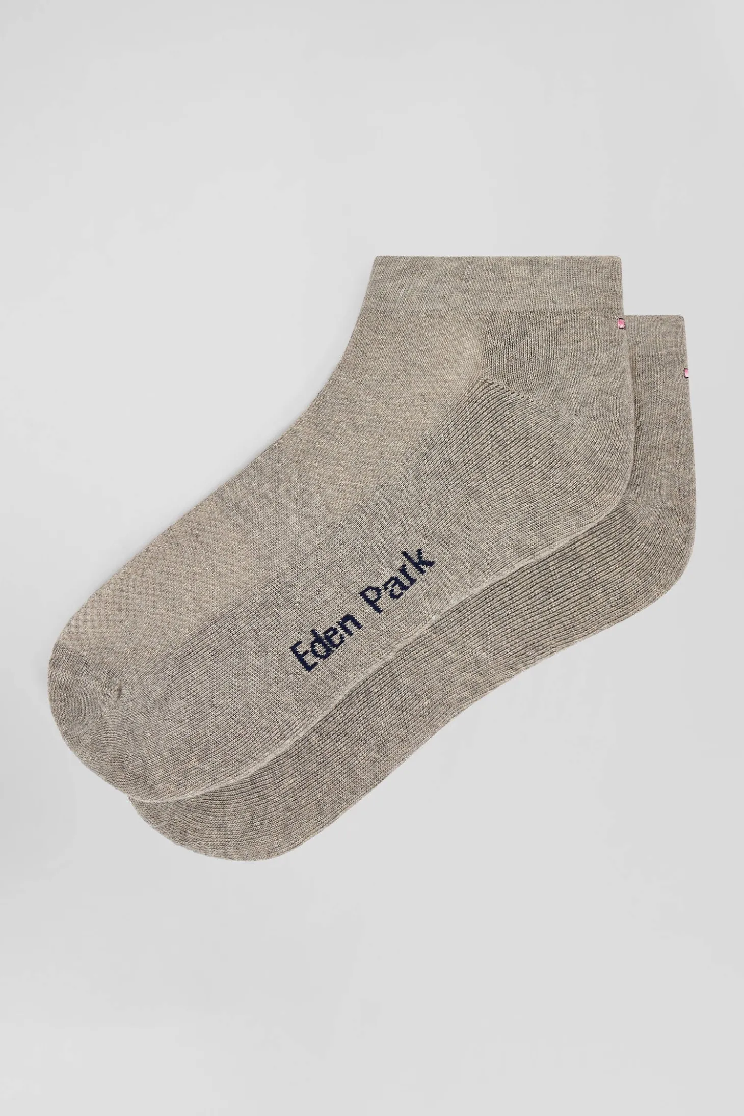 Grey stretch cotton low-cut socks
