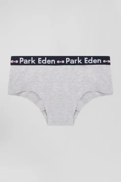 Grey stretch cotton shorty brief