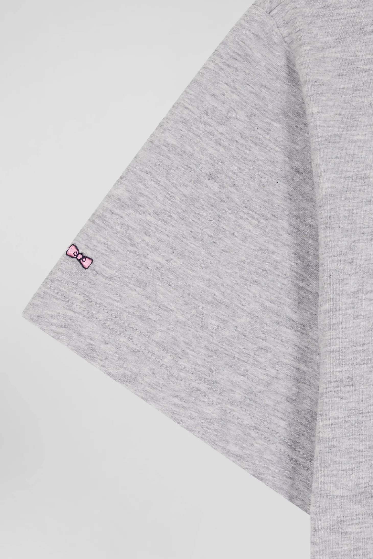 Grey stretch cotton T-shirt