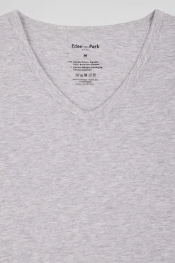 Grey stretch cotton T-shirt