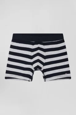 Grey striped stretch cotton boxers