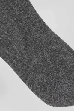 Grey striped stretch cotton socks
