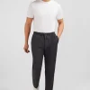 Grey trousers with elasticated waist