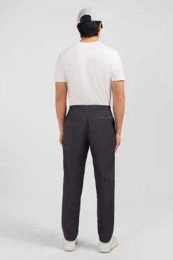 Grey trousers with elasticated waist