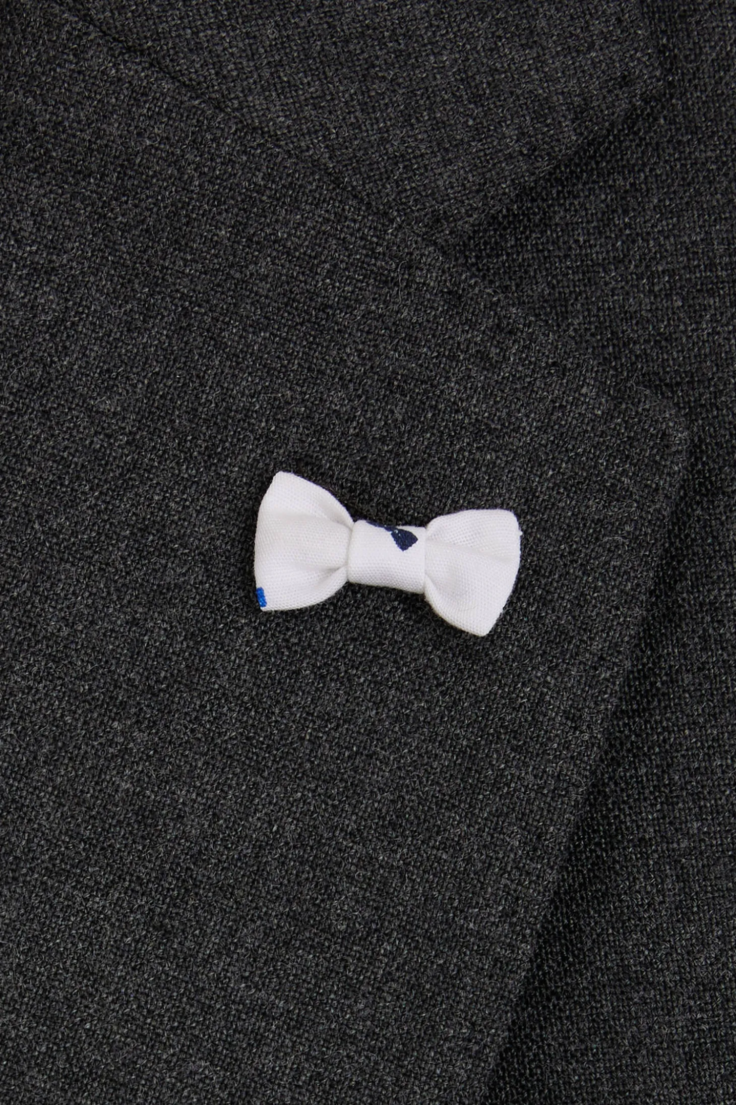 Grey wool blend jacket with striped lining Modern fit