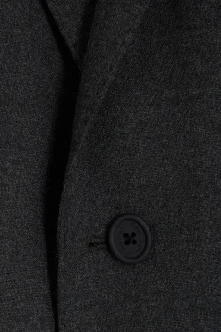 Grey wool blend jacket with striped lining Modern fit