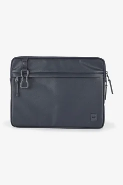 iPad case in dark blue leather