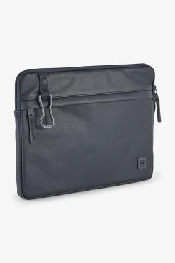 iPad case in dark blue leather