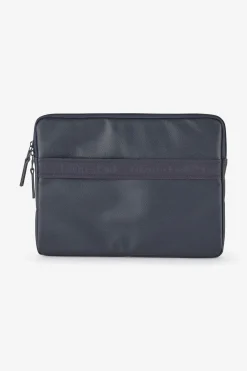 iPad case in dark blue leather