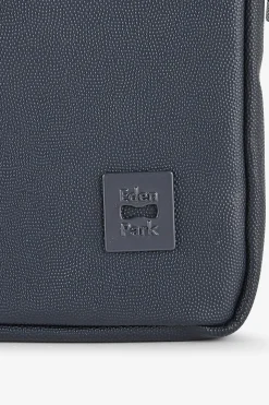 iPad case in dark blue leather