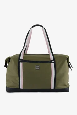 Khaki fabric travel bag