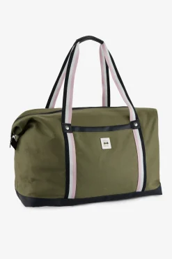 Khaki fabric travel bag