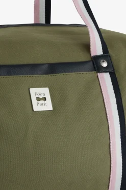Khaki fabric travel bag