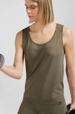 Khaki green sports tank top