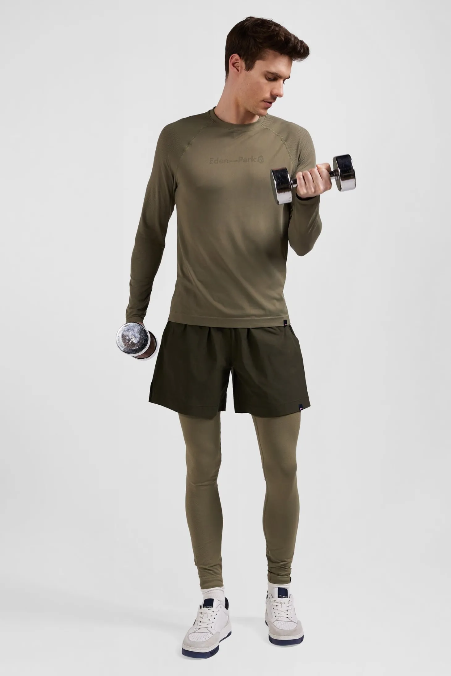 Khaki sports shorts