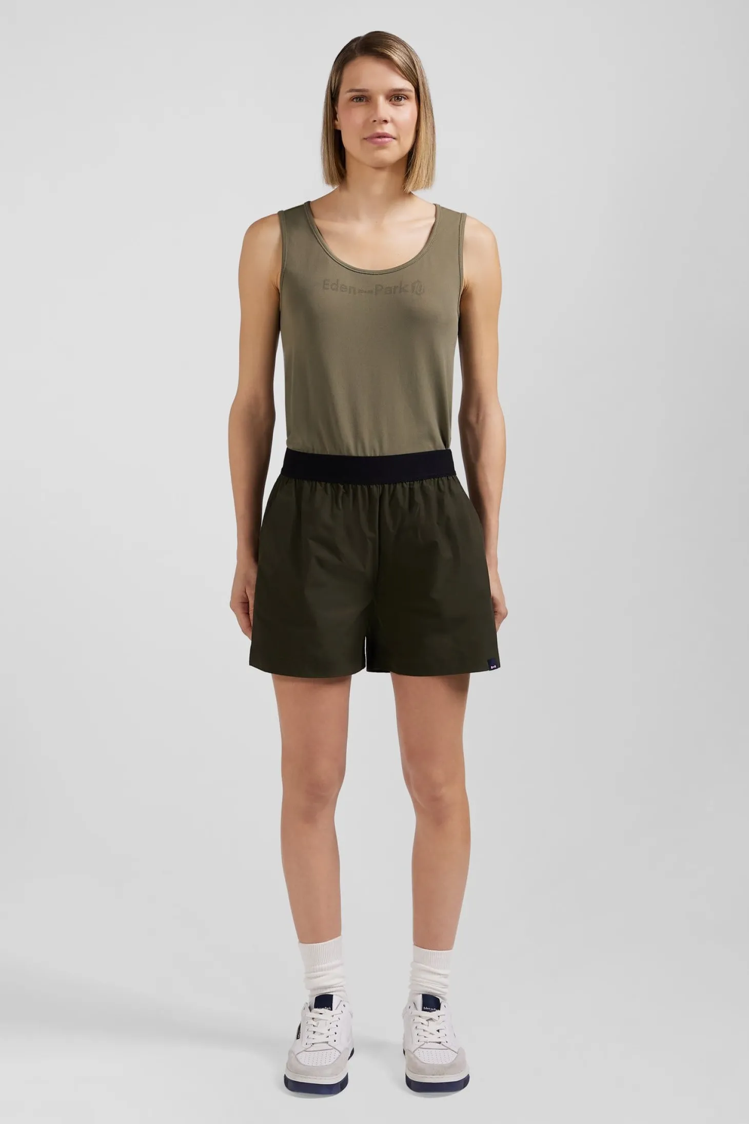 Khaki sports shorts