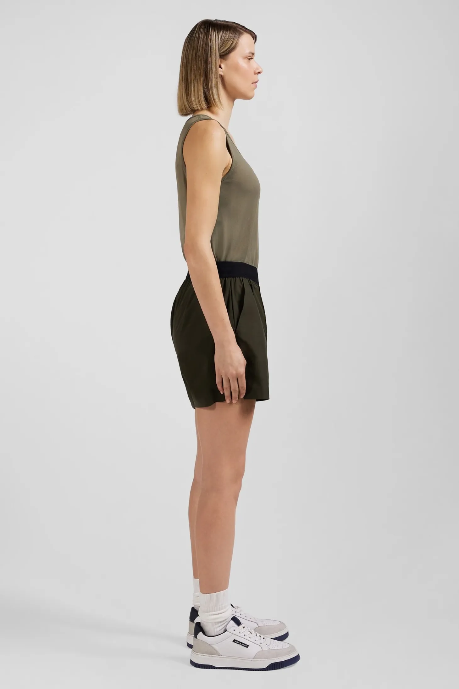 Khaki sports shorts