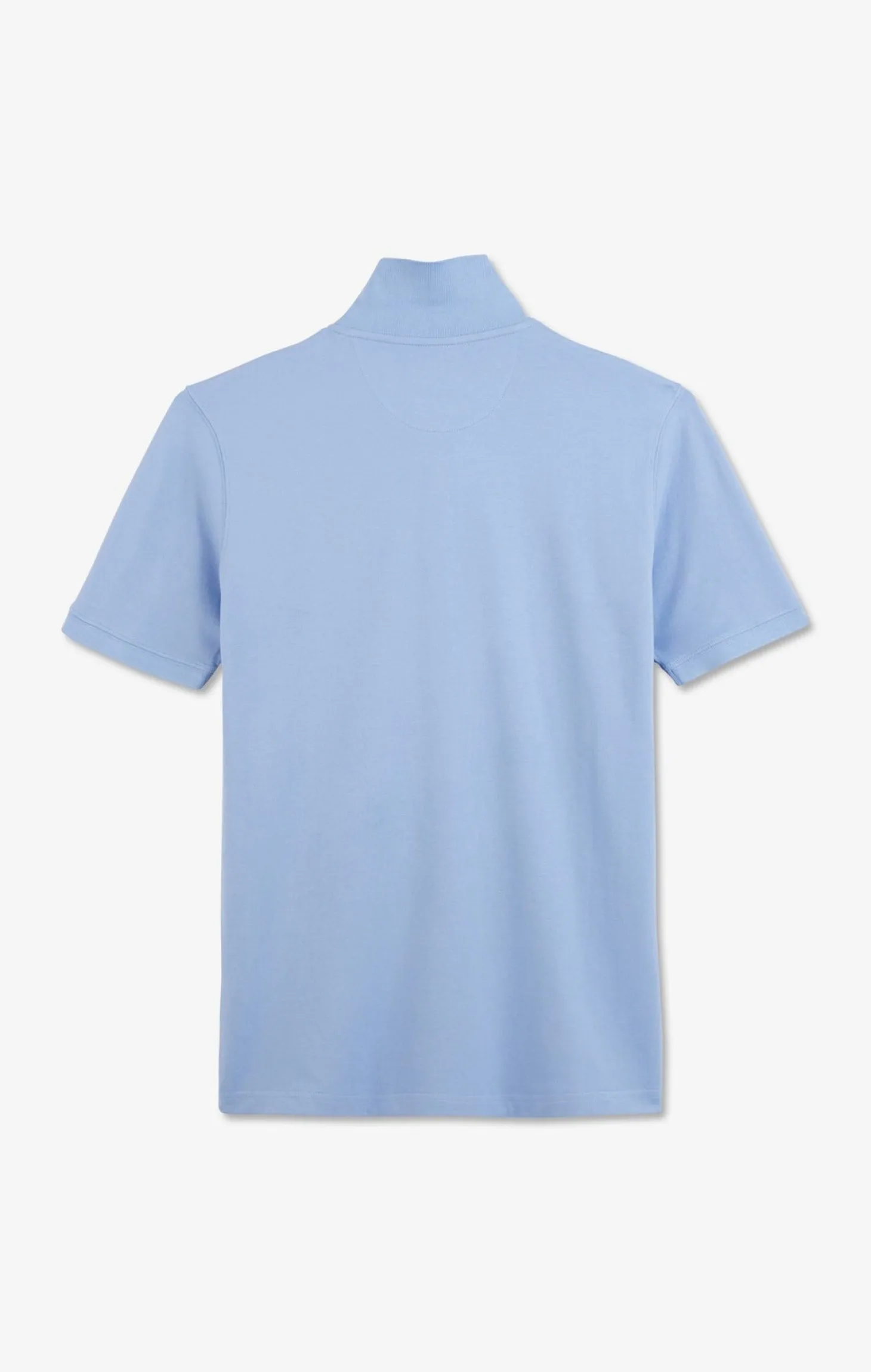 Light blue stretch pima cotton polo