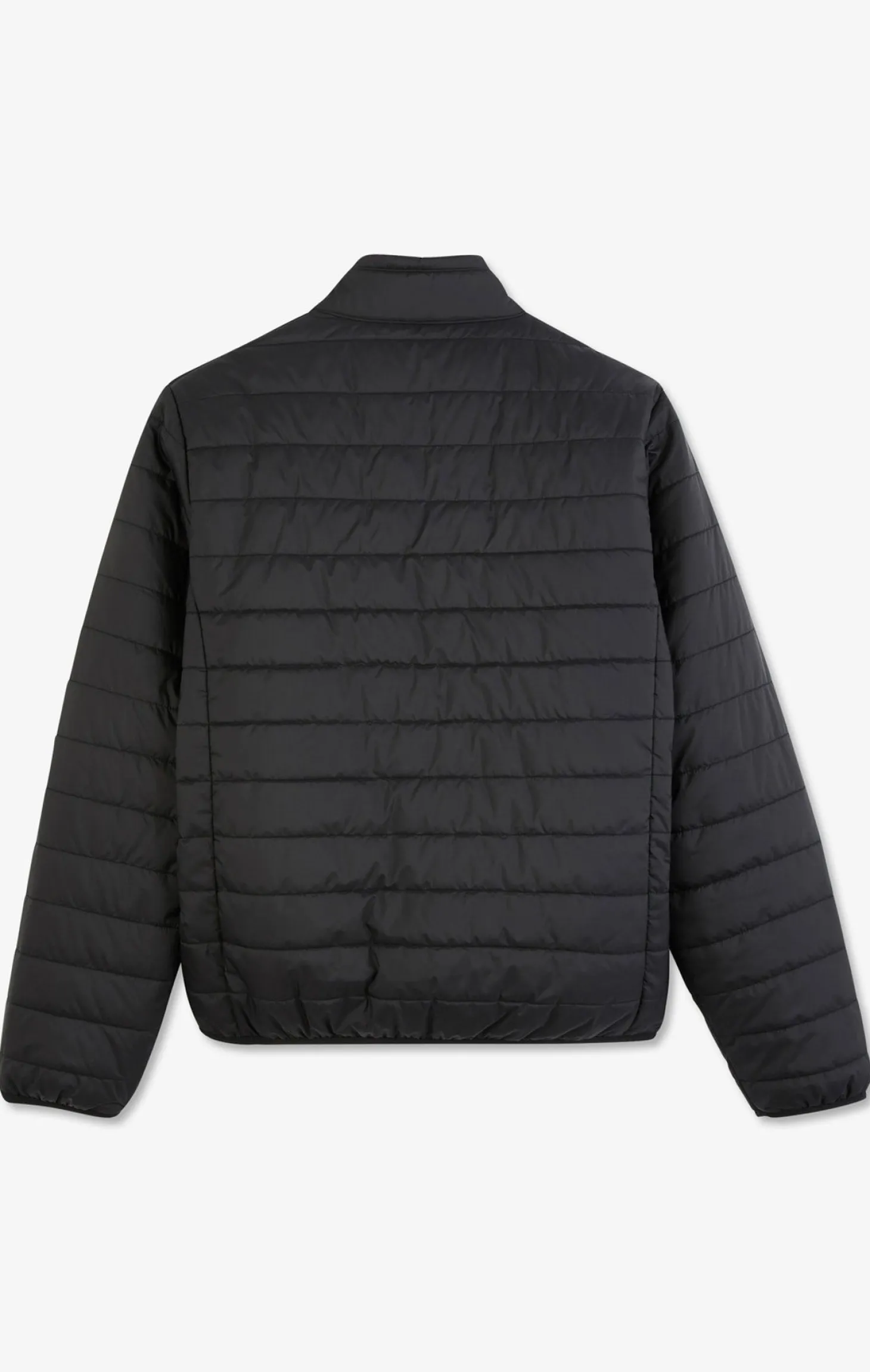 Lightweight, long-sleeved puffa jacket in black