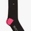 Long black colour-block socks