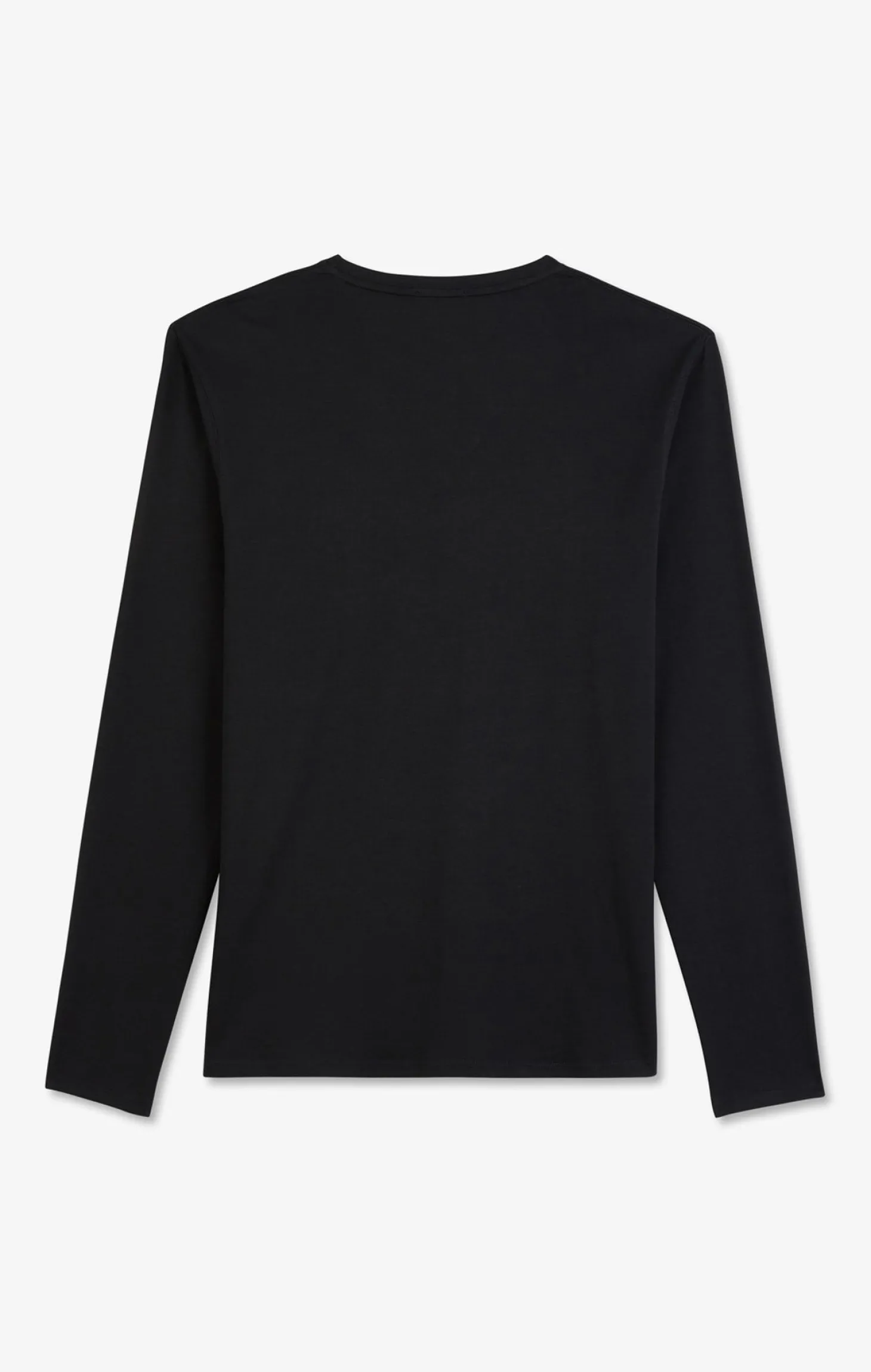Long sleeved black cotton t-shirt