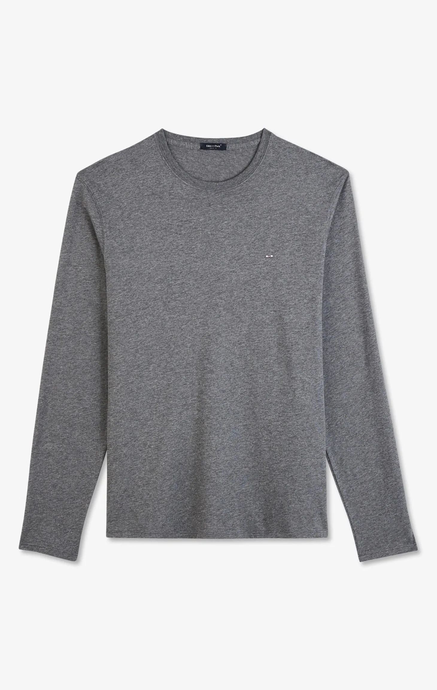 Long sleeved grey cotton t-shirt