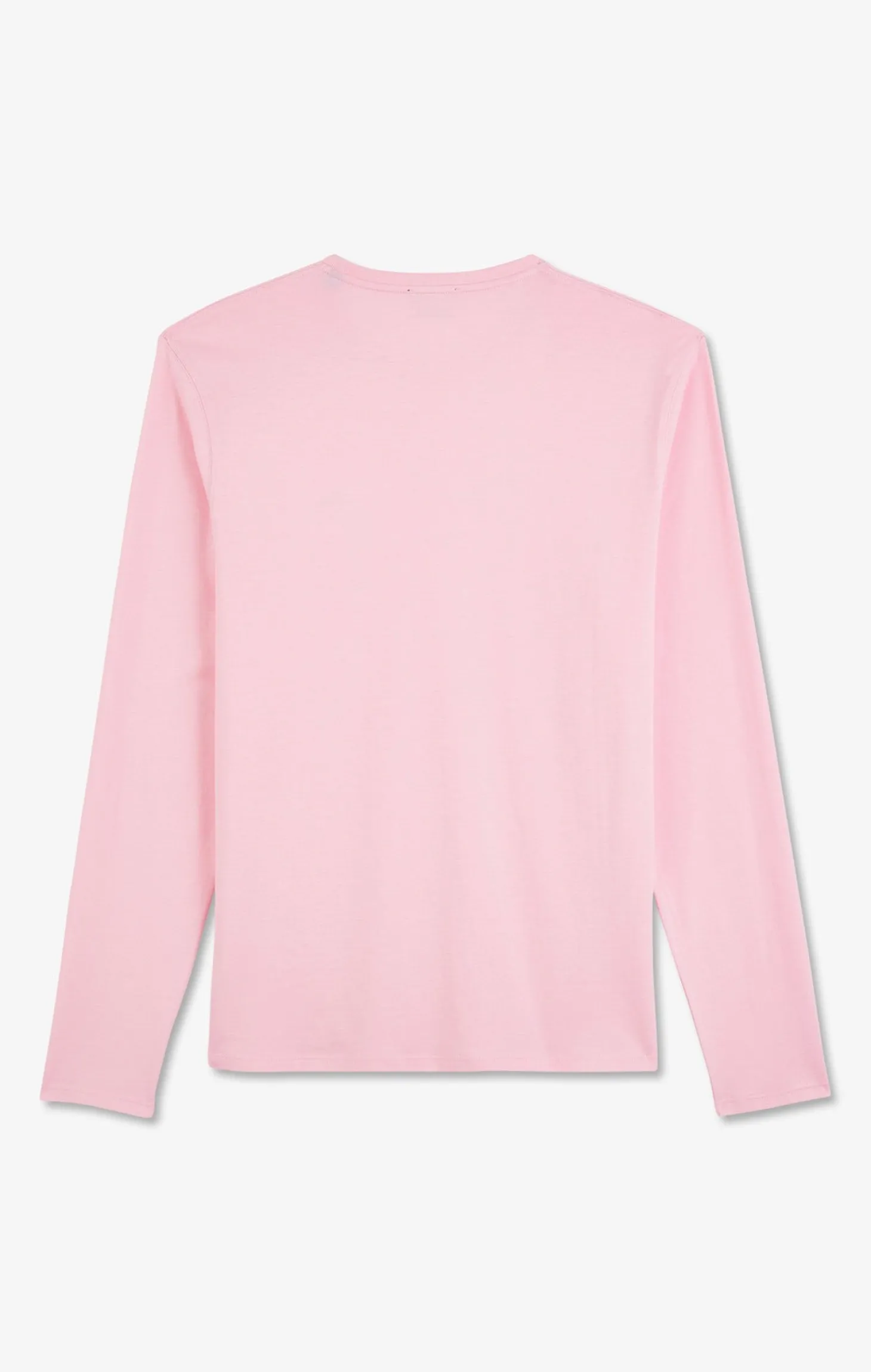 Long sleeved pink cotton t-shirt