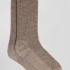 Men's brown alpaca wool blend socks