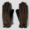 Men's brown leather gloves