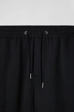Modern anthracite grey elastic waist trousers
