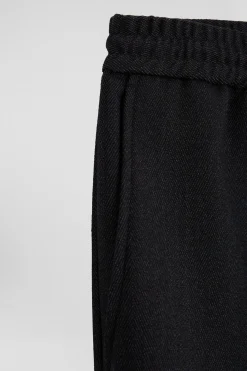Modern anthracite grey elastic waist trousers