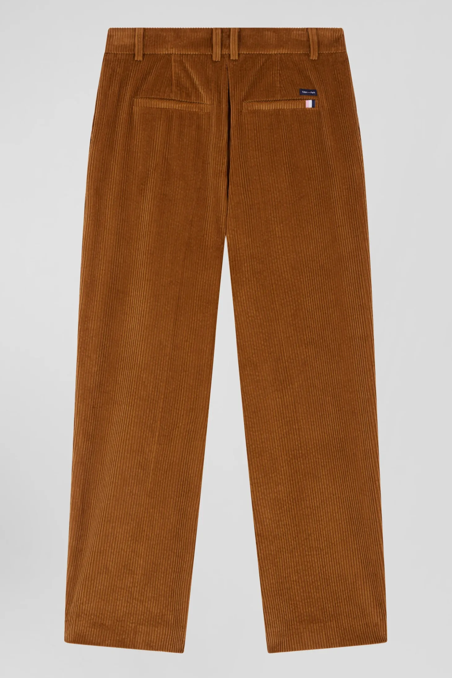 Modern camel checked corduroy trousers