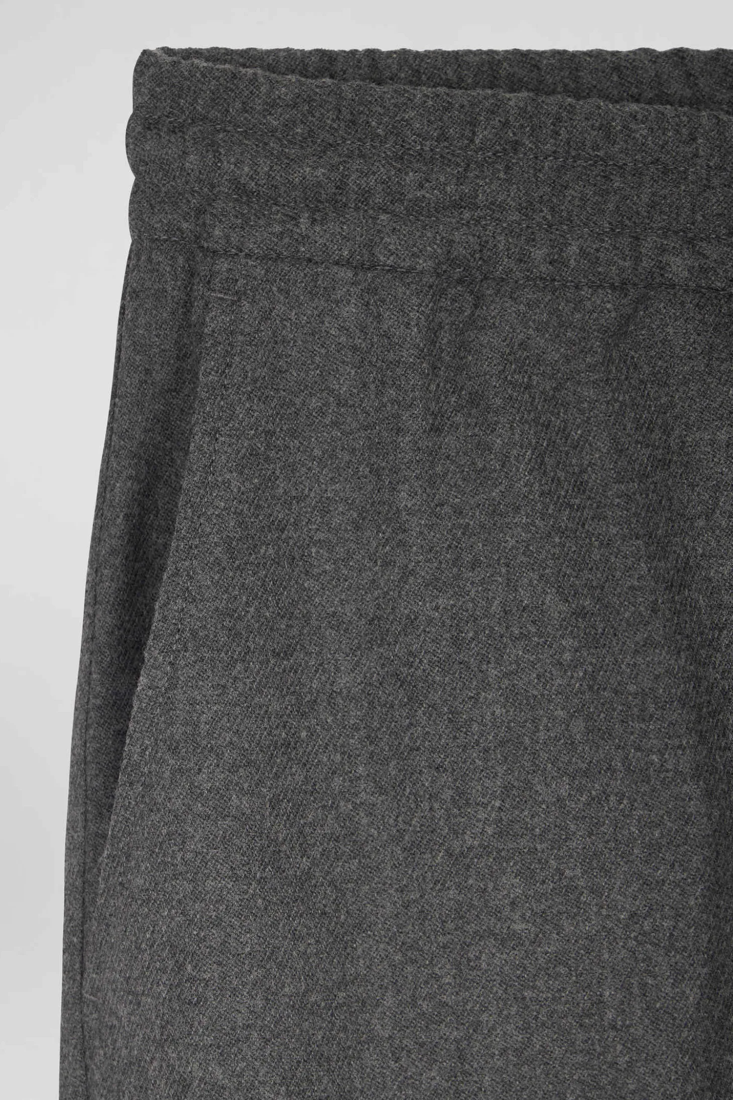Modern grey elastic waist trousers