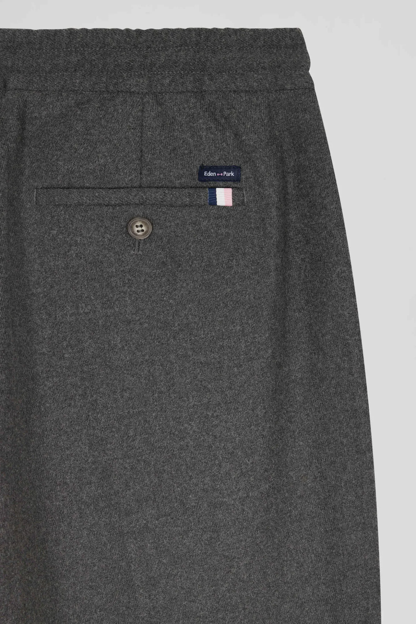 Modern grey elastic waist trousers