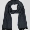 Mottled sky blue mixed cotton scarf