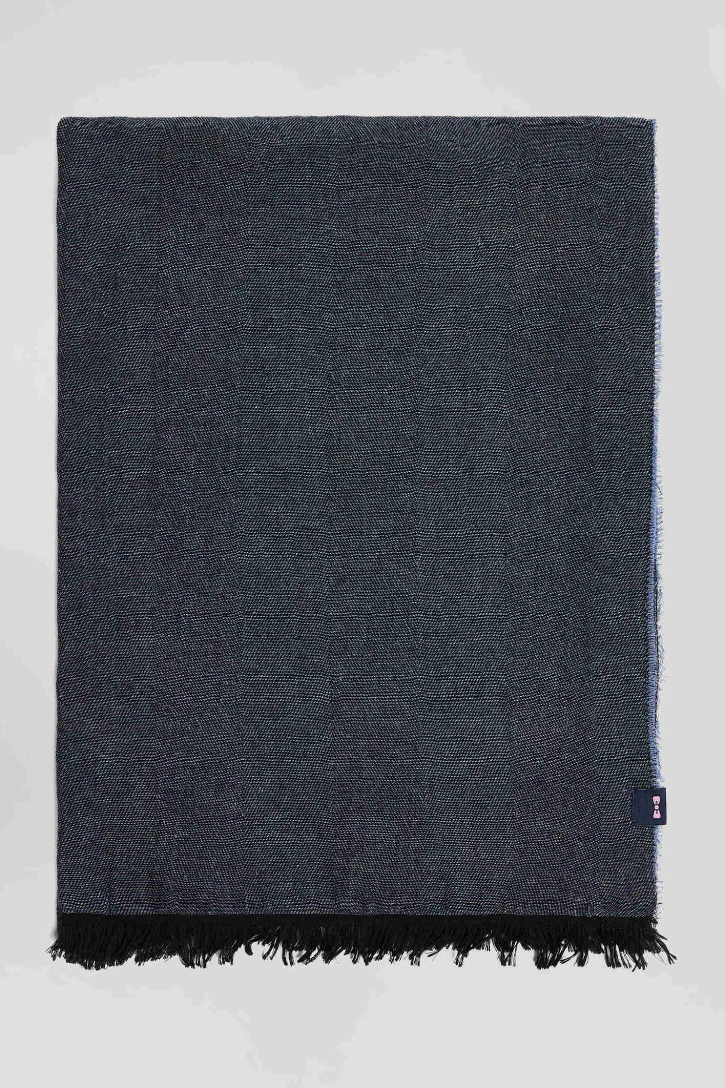 Mottled sky blue mixed cotton scarf