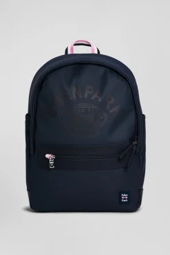 Navy blue backpack with Eden Park rugby screen-print