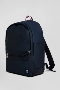 Navy blue backpack with Eden Park rugby screen-print