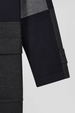 Navy blue Barbarian wool blend duffle coat