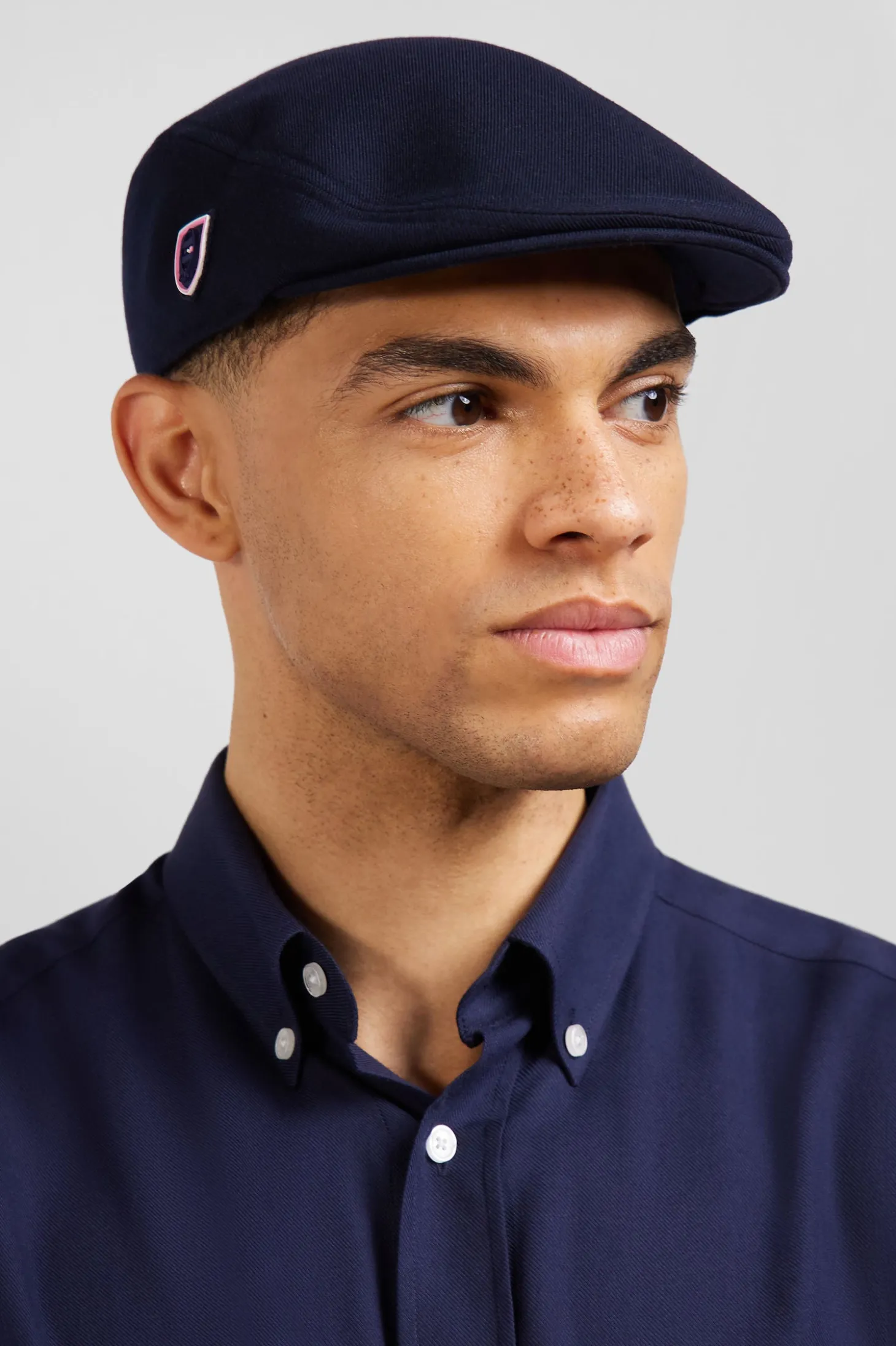 Navy blue beret cap