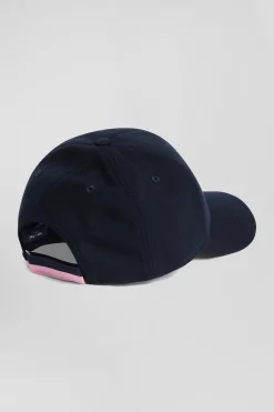 Navy blue cap with bow tie embroidery