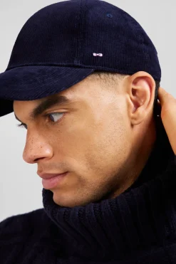 Navy blue corduroy cap