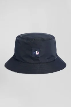 Navy blue cotton bucket hat