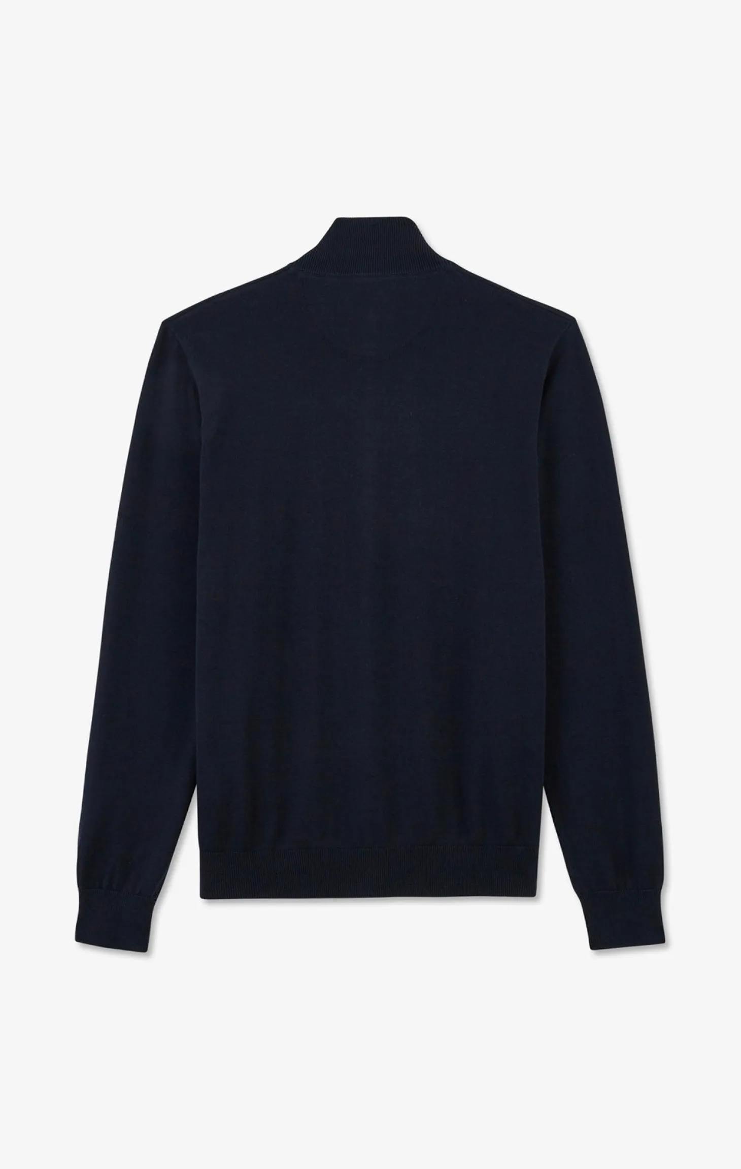 Navy blue cotton cardigan with zipper