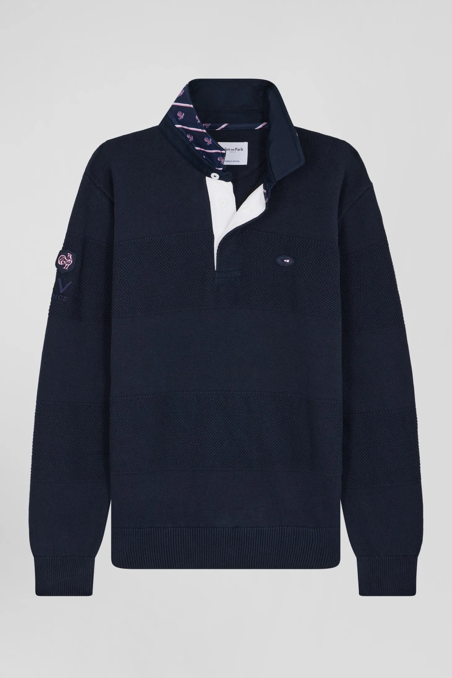 Navy blue cotton jersey-neck jumper XV de France Regular Cup