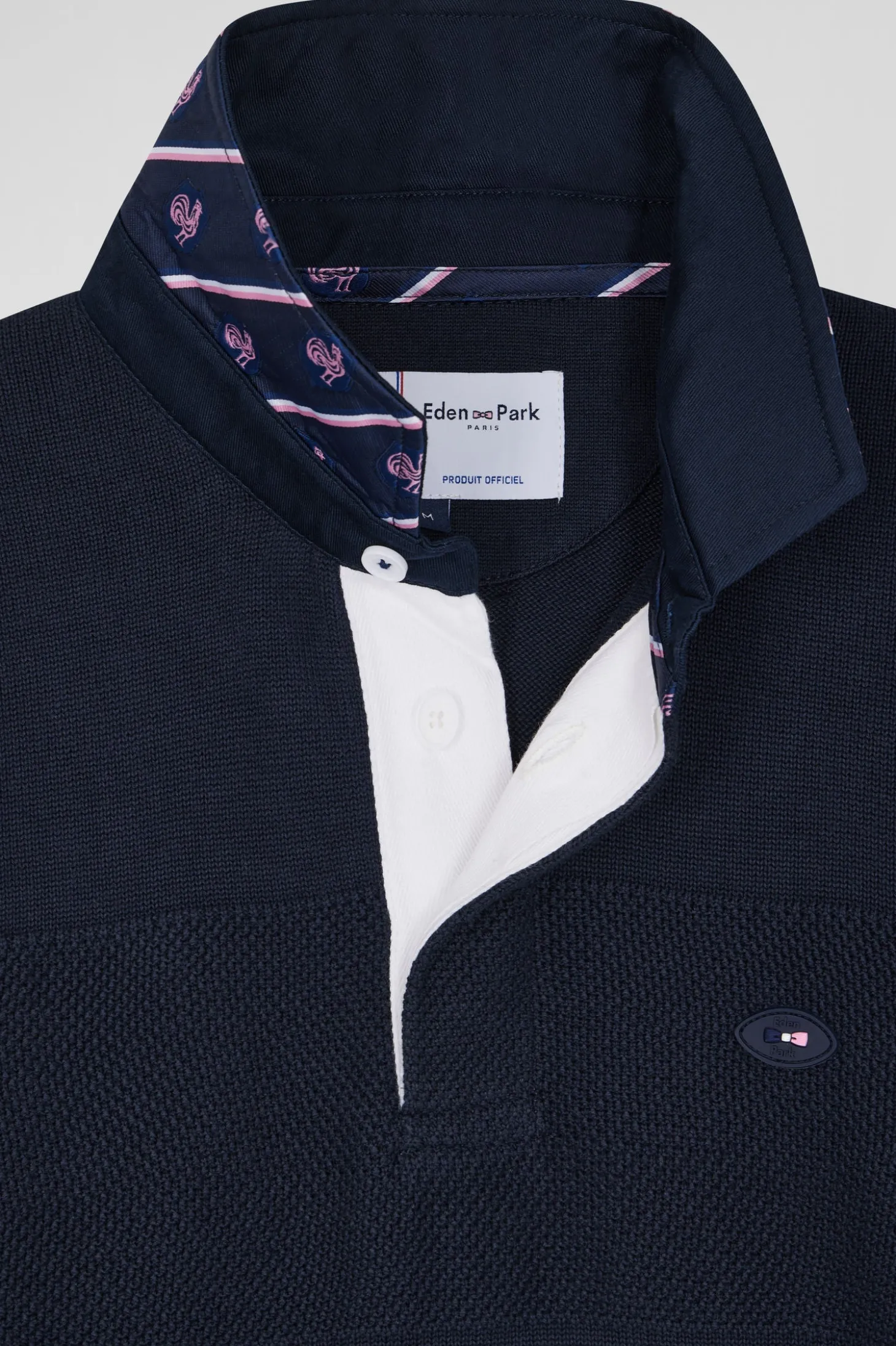 Navy blue cotton jersey-neck jumper XV de France Regular Cup