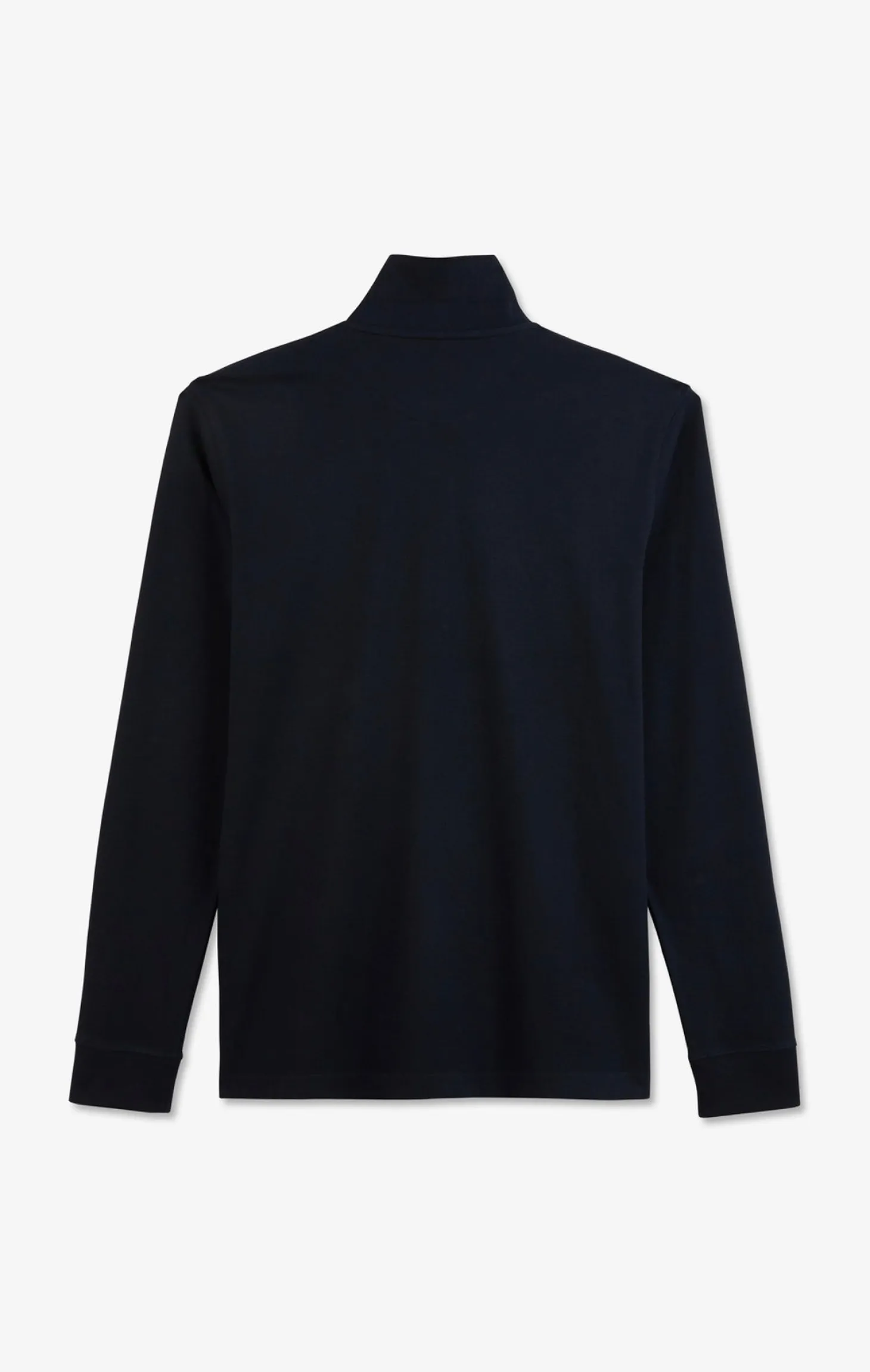 Navy blue cotton polo with contrasting neck