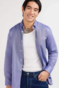 Navy blue cotton shirt