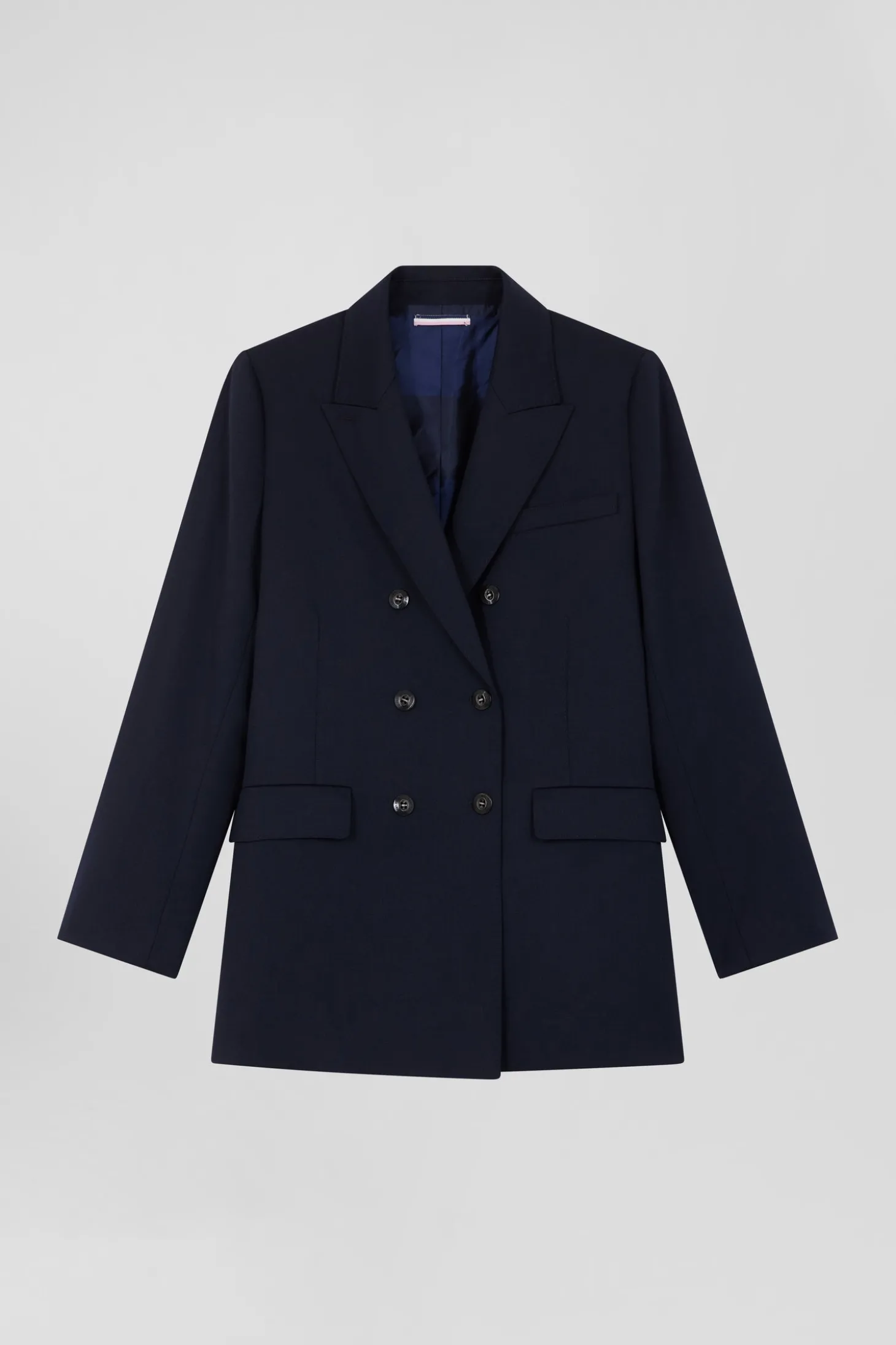 Navy blue double-breasted blazer Modern fit